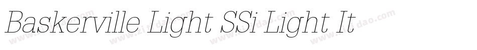 Baskerville Light SSi Light Italic字体转换